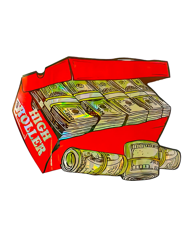 3.5g Shaped Mylar Storage Bag - High Roller (50 Count)