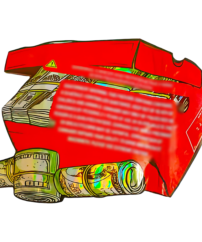 50 Pack 3.5g Shaped Mylar Bags - High Roller Design