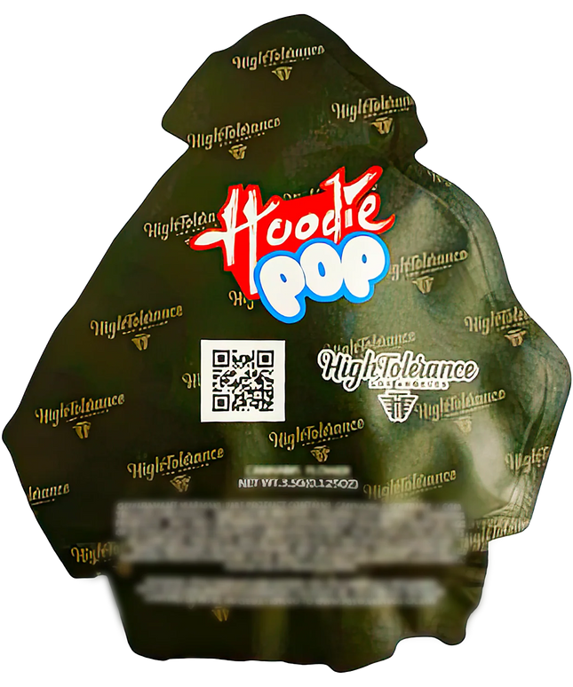 50 Pack 3.5g Shaped Mylar Bags - Hoodie Pop Design