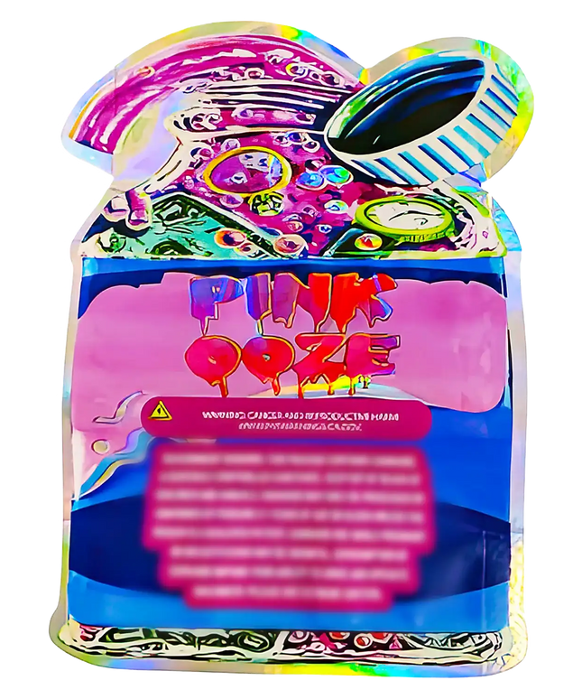3.5g Shaped Mylar Storage Bag - Pink Ooze (50 Count)