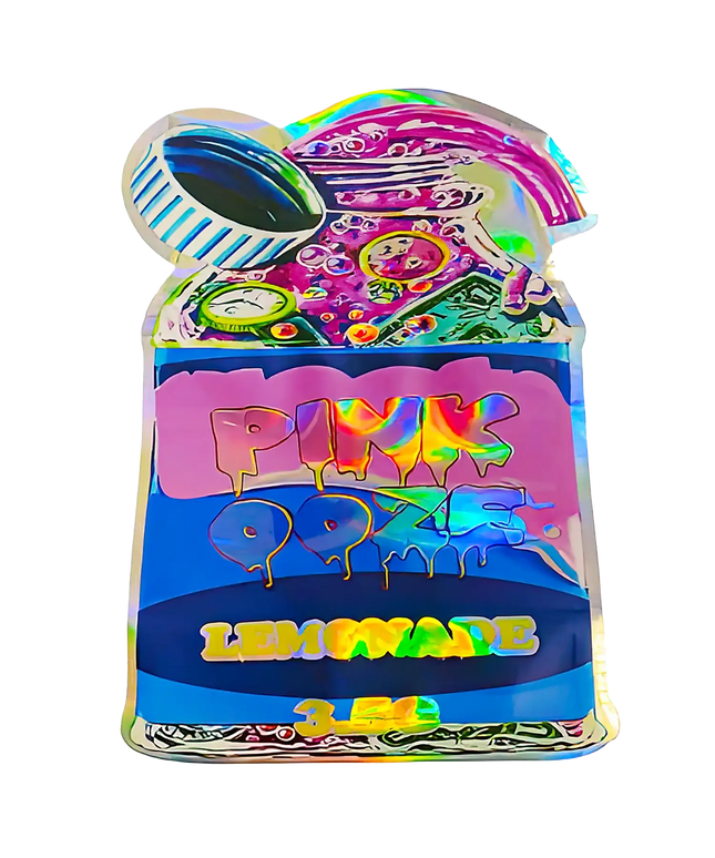3.5g Shaped Mylar Storage Bag - Pink Ooze (50 Count)