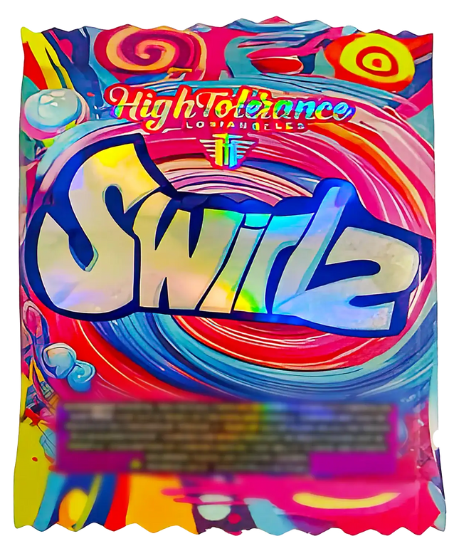3.5g Shaped Mylar Storage Bag - High Tolerance Swirlz (50 Count)