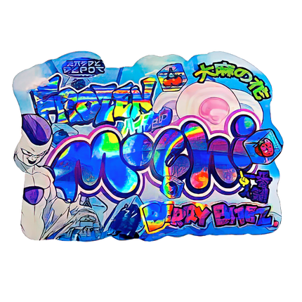 50 Pack 3.5G Shaped Mylar Bags - Colorful Graphic Design