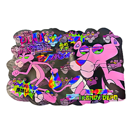 50 Pack 3.5G Shaped Mylar Bags - Pink Graphic Design