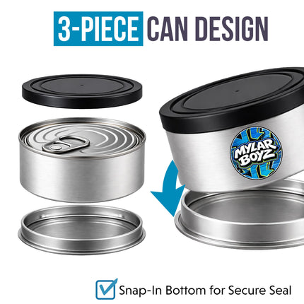 10 Pack 3.5g Pull Top Tin Can Mystery Retail Packaging Pouches  - Random Designs