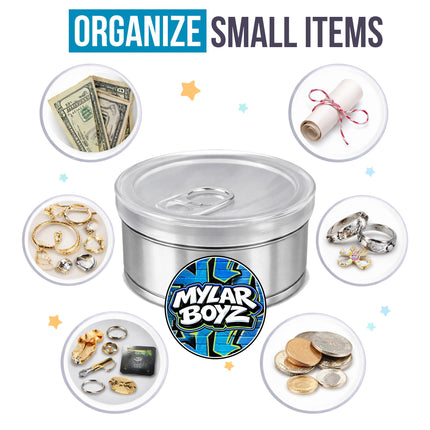 10 Pack 3.5g Pull Top Tin Can Mystery Retail Packaging Pouches  - Random Designs