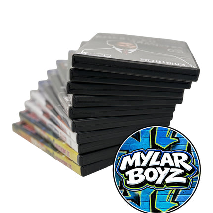 10 Pack 3.5g Mylar Bags with DVD Cases Mystery Retail Packaging Pouches - Assorted Designs