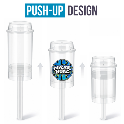 10 Pack 3.5g Push Up Plastic Mystery Retail Packaging Pouches - Assorted Designs