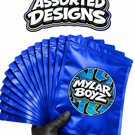 12 Pack 1lb Pound X-Large (12"x15") Mylar Bags Mystery Retail Packaging Pouches - Assorted Designs