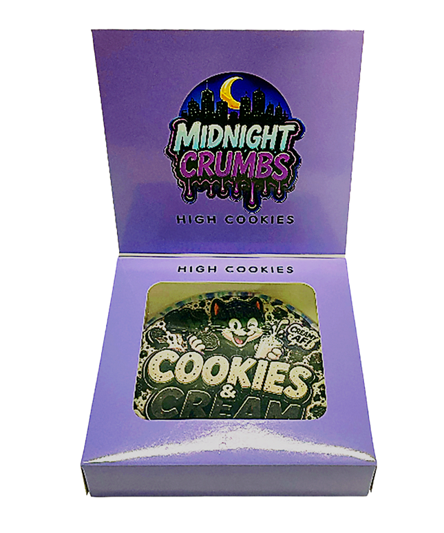 12 Pk Midnight Crumbs Shaped Bag & Window Box Set - Midnight Crumbs Cookies & Cream