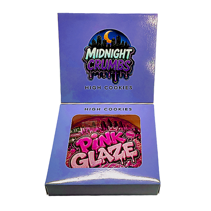 12 Pk Midnight Crumbs Shaped Bag & Window Box Set - Midnight Crumbs Pink Glaze