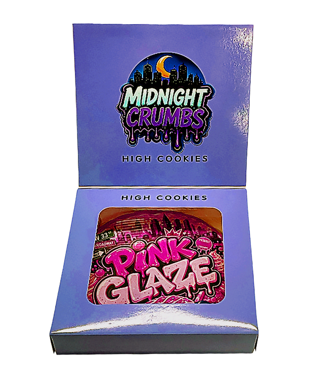 12 Pk Midnight Crumbs Shaped Bag & Window Box Set - Midnight Crumbs Pink Glaze