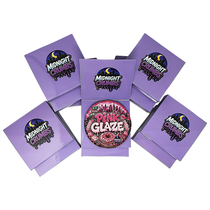 12 Pk Midnight Crumbs Shaped Bag & Window Box Set - Midnight Crumbs Pink Glaze