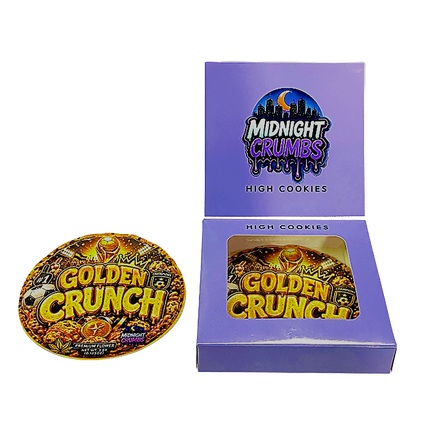 12 Pk Midnight Crumbs Shaped Bag & Window Box Set - Midnight Crumbs Golden Crunch