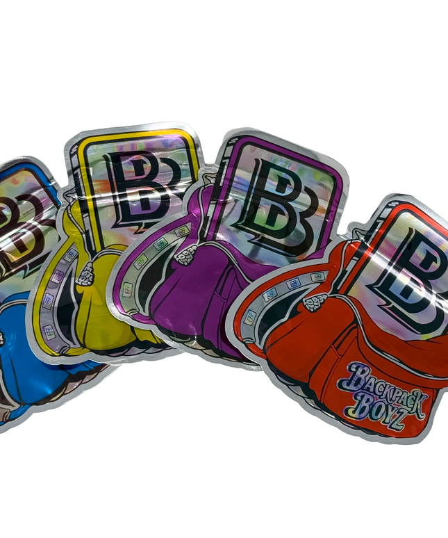 50 Pack 3.5G Mylar Bags Mix Designs - Backpack Design