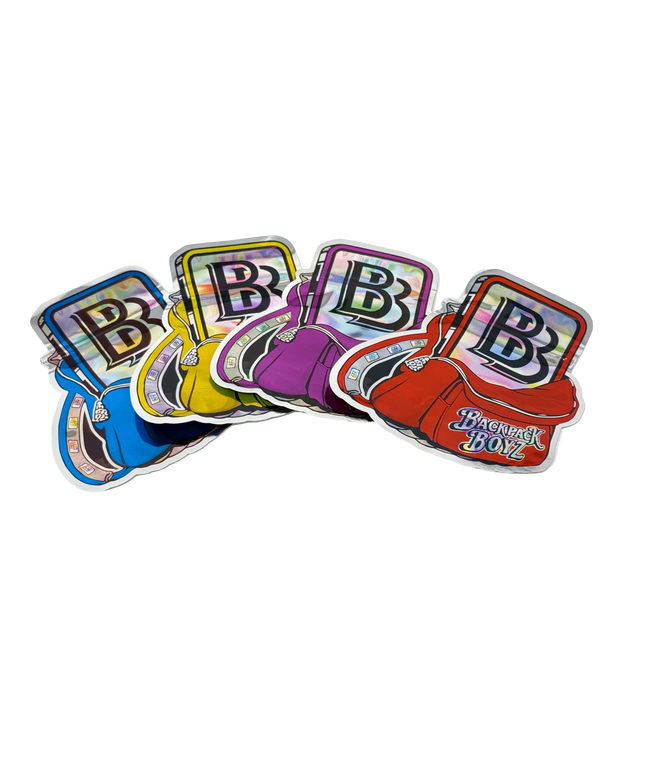 50 Pack 3.5G Mylar Bags Mix Designs - Backpack Design
