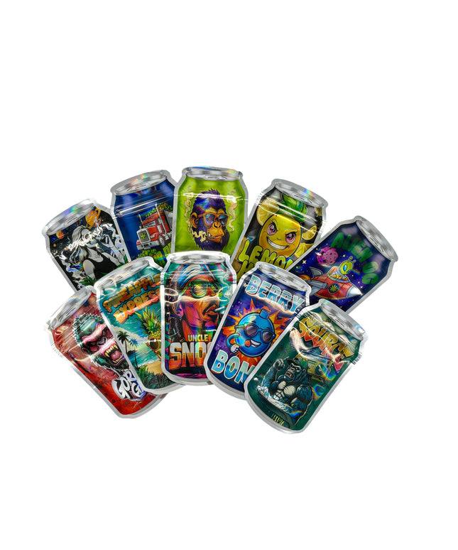 50 Pack 3.5G Mylar Bags Mix Designs - Candy Wrapper