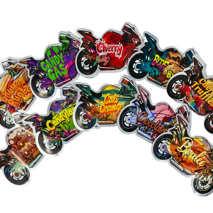 50 Pack 3.5G Mylar Bags Mix Designs – Motorbikes