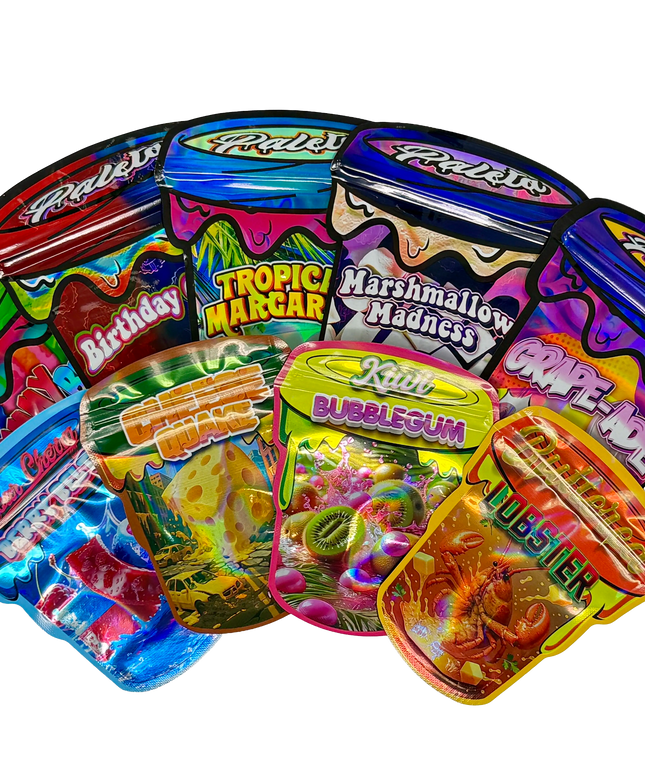 50 Pack 3.5G Mylar Bags Mix Designs - Paleta