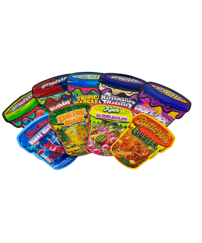 50 Pack 3.5G Mylar Bags Mix Designs - Paleta