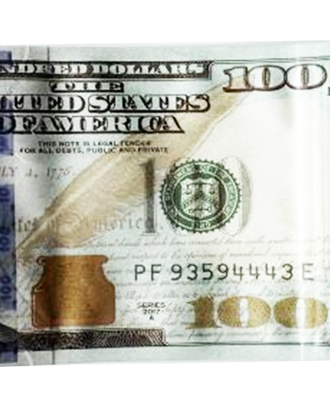 Money Mylar bag 3.5g, herb Mylar Bags, Where to buy mylar bags, Custom mylar bags near me, Mylar Bags Wholesale. 100 dollar bill with a clear plastic bag on top