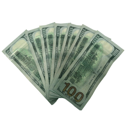 50 Pack 3.5g Money-Shaped Mylar Bags – Hundred Value Graphic