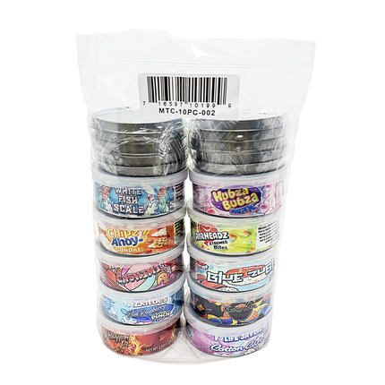 12 Pack 3.5g White Fish Scale Tin Can Containers