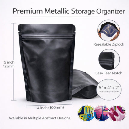 3.5g Colorful Sprinkle Graphic Shaped Mylar Bags with Boxes - 25 Pack