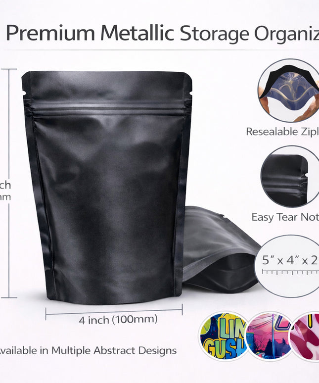 3.5g Shaped Mylar Bag - Unicorn Graphic Design - 50 Count