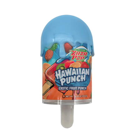 12 Pack – Popsicle Style Plastic Storage Containers with Decorative Wrap Labels - Zaza Pop Hawaiian Punch