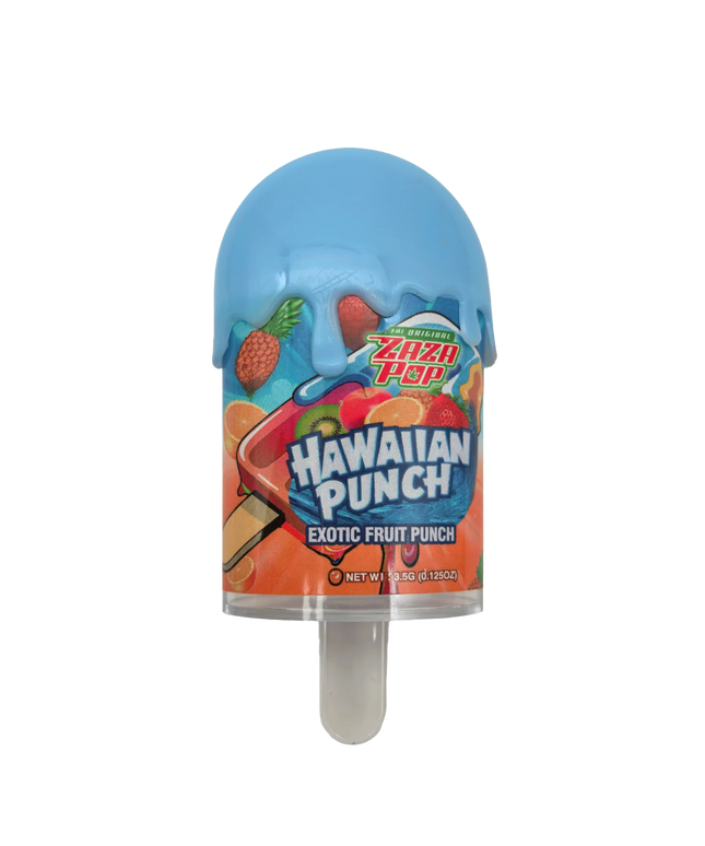 12 Pack – Popsicle Style Plastic Storage Containers with Decorative Wrap Labels - Zaza Pop Hawaiian Punch