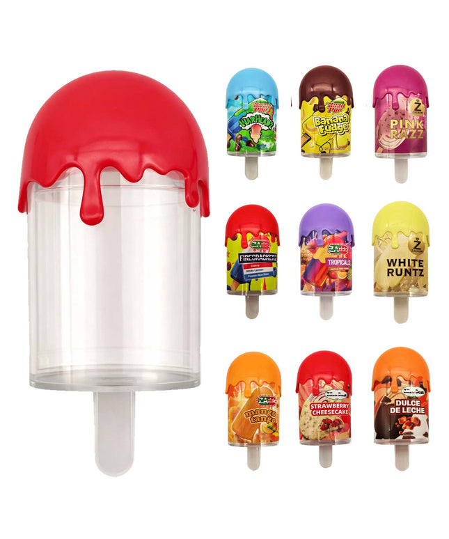 12 Pack - Popsicle Style Plastic Storage Containers with Decorative Wrap Labels - Styles