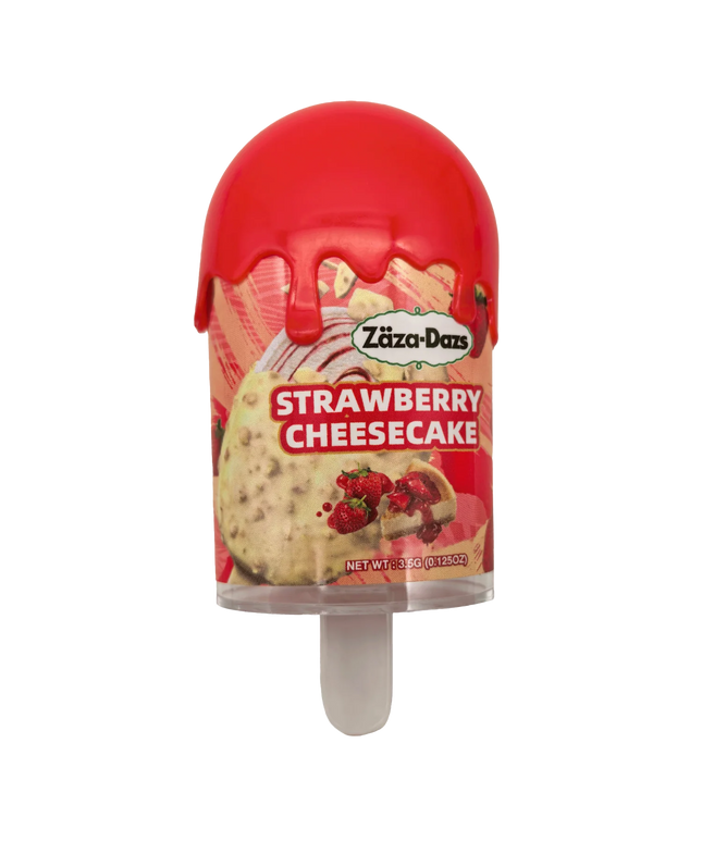 12-Pack Popsicle Style Plastic Storage Containers with Decorative Wrap Labels – Strawberry Cheesecake Design