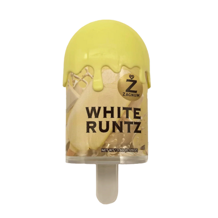 12 Pack – Popsicle Style Plastic Storage Containers with Decorative Wrap Labels - Zagnum White Runtz