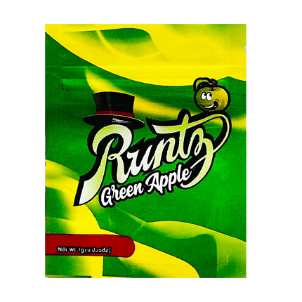 1g Green Apple Graphic Mylar Bags – 100 Count