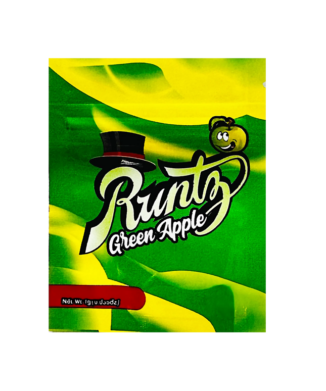 1g Green Apple Graphic Mylar Bags – 100 Count