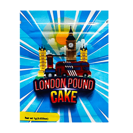 1g London-Themed Graphic Mylar Bags – 100 Count