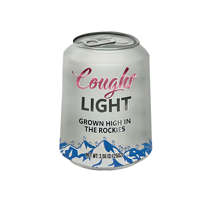 3.5g Shaped Mylar Bag – Cough Light Design – 50 Count