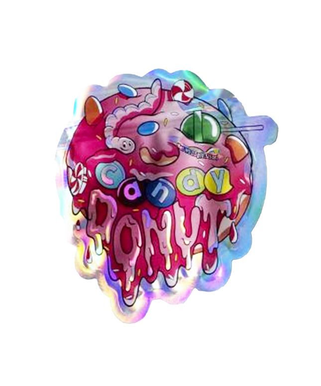 3.5g Shaped Mylar Bag - Candy Donut Design - 50 Count