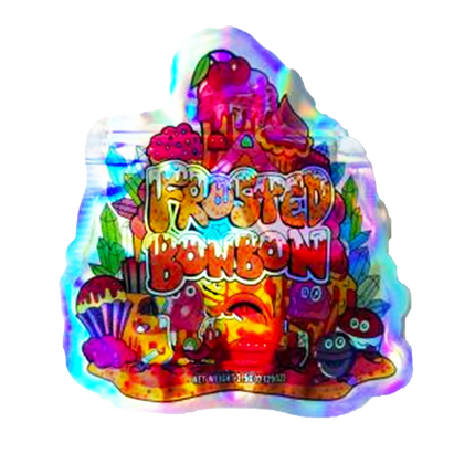 3.5g Shaped Mylar Bag – Frosted Candy Design – 50 Count