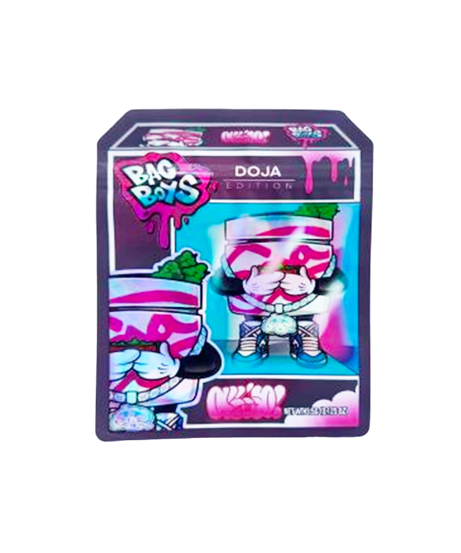Mylar bag 3.5g, herb Mylar Bags, Where to buy mylar bags, Custom mylar bags near me, Mylar Bags Wholesale. Product packaging with 'Bag Boys' branding and a character design on a white background