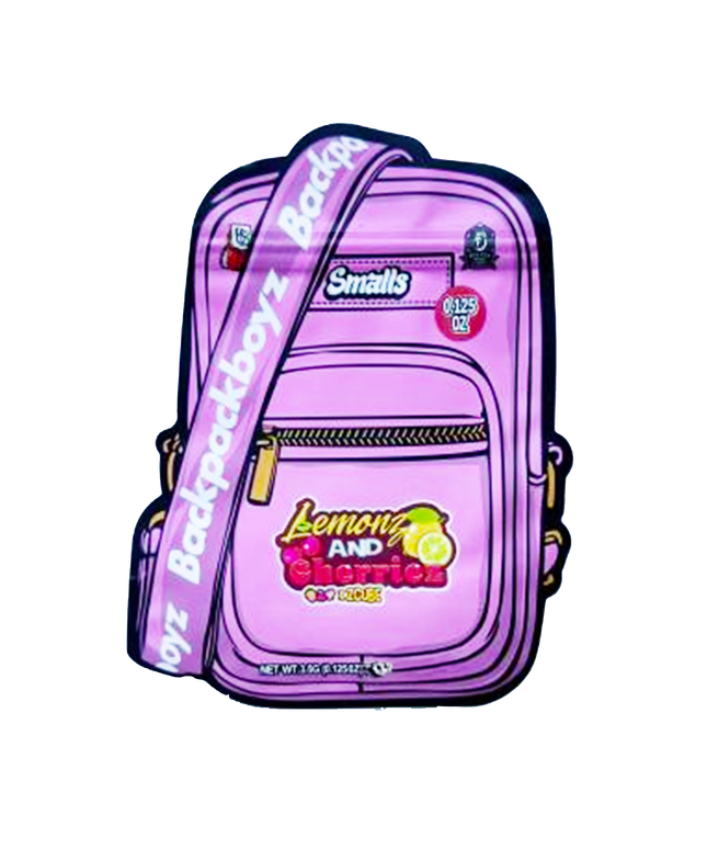 3.5g Shaped Mylar Bag - Lemon Cherry Design - 50 Count