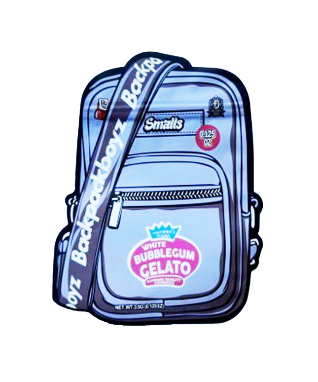 3.5g Shaped Mylar Bag - White Bubblegum Dessert Design - 50 Count