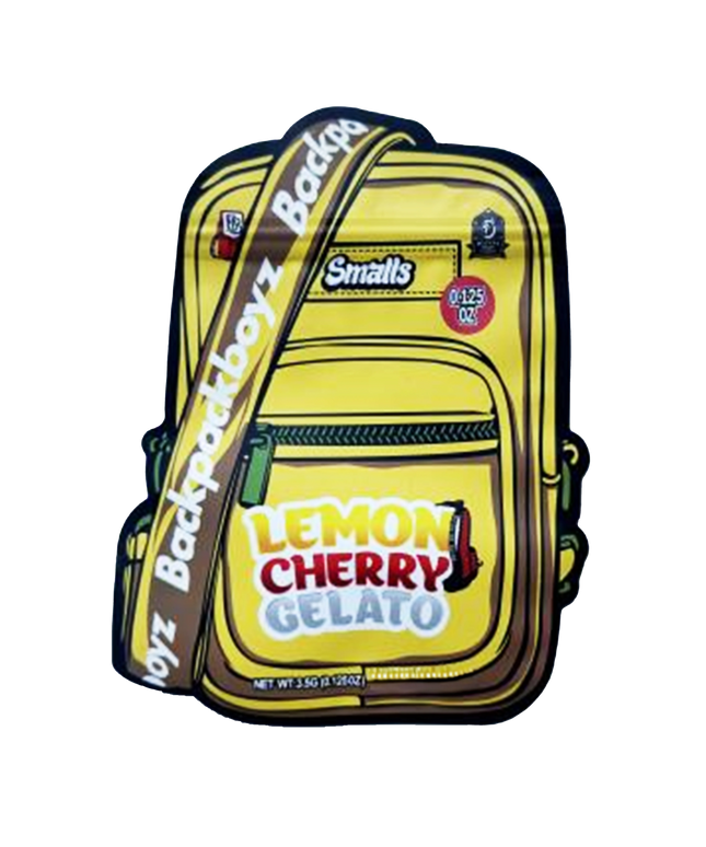 3.5g Shaped Mylar Bag - Lemon Cherry Dessert Design - 50 Count