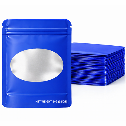 14g Solid Color Mylar Bag – Blue – 50 Count