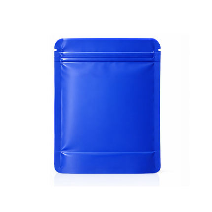 50 Pack – 14g Solid Color Mylar Bags with Oval Window - Royal Blue
