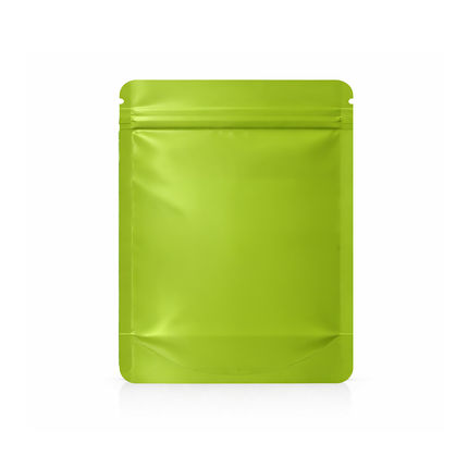 50 Pack – 14g Solid Color Mylar Bags with Oval Window - Green