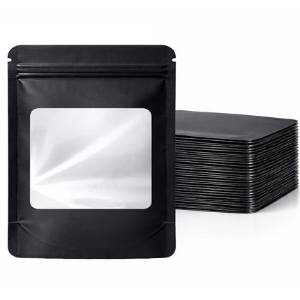 50 Pack - Med-Large Solid Color Zip-Seal Foil Pouches (4.25"x6.25") Square Style Selection