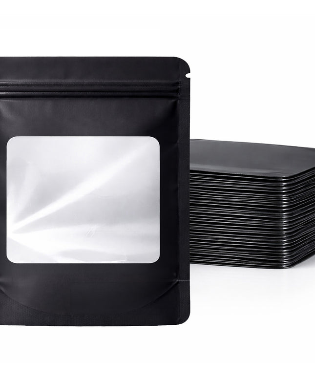 50 Pack - Med-Large Solid Color Zip-Seal Foil Pouches (4.25"x6.25") Square Style Selection