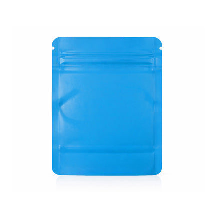 50 Pack – 14g Solid Color Mylar Bags with Square Window -  Light Blue
